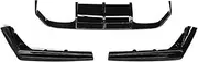 Car Rear Bumper Diffuser Spoiler Lip Splitter Rear Bumper Lip Protector Guard Compatible for BMW F80 M3 F82 M4 2015-2020 Carbon Fiber Style(Glossy Black)