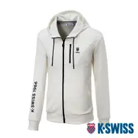 在飛比找PChome24h購物優惠-K-SWISS Hoodie Jacket連帽外套-男-米白