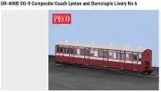 OO9 Narrow Peco GR-400B Composite Passenger Coach L&B Livery No.6 NIB 009 HOe
