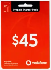 Vodafone $45 Prepaid SIM Card◉105GB Data◉Unlimited Calls◉Starter Pack◉Startup◉Oz