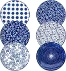 Ceramic Dinner Plates Set - 10.5 Inch Large Kitchen Porcelain Salad Serving Plat