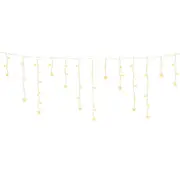 6M Christmas Icicle Lights String Light 160 LED Solar Powered Warm