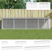 Chicken Coop Garden Chicken Cage Hen House with Roof Galvanised Steel vidaXL