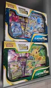 Pokemon Glaceon and Leafeon VSTAR Collection Box set of 2