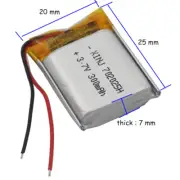 3.7V 300 mAh 1.11Wh Li-Polymer Li Battery 702025 For GPS Mp3 Headset Car Camera