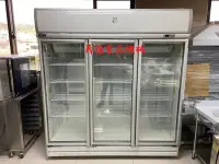 在飛比找Yahoo!奇摩拍賣優惠-【民權食品機械】二手三門玻璃冷藏展示冰箱/西點冰箱