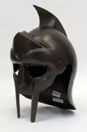 GLADIATOR HELMET ANTIQUE - MEDIEVAL KNIGHT CRUSADER - ARMOR HELMET - GLADIATOR