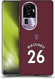 Head Case Designs Officially Licensed West Ham United FC Arthur Masuaku 2020/21 Players Home Kit Soft Gel Case Compatible with Oppo Reno10 Pro+