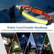 1-5X Headlamp Light Bar Headlight LED Rugged Rechargeable Head Band Flashlight*