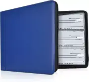 Comprobacion Negocios 7 Binder Chequera Anillo Cartera De Cuero Pu Organizador