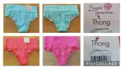 4 Secret Treasures Wideband or Nylon Thongs Size XXL 20/2X-3X/XL16-18/S4-6/XS0-2