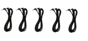 3.5mm Male Headphone Jack Cable 5 Feet 5ft Long Right Angle Angled 5 Pack