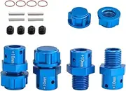 Set of 4 1/8 1/7 RC Car Coupling Wheel Adapter for Vehicle Replacement Parts, Blue