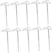 10pcs Stainless Steel BBQ Skewers Vertical Grilling Sticks for Air Fryers Ovens Grills Versatile Skewer Sticks for Meat Vegetables Shrimp Fruits Durable Grill Accessories