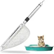 Fabselection Cat Litter Scoop,Stainless Steel Cat Litter Scoop at Litter Scoop Stainless Steel Mesh Scooper Fine Mesh Sand Shovel Kitten Poop Sifting Cleaning Scoop,Stainless Steel Mesh Litter Shovel
