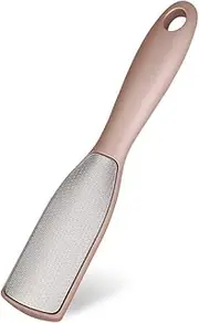 BEZOX Foot File Callus Remover - Double Sided Stainless Steel Foot Rasp for Wet and Dry Feet - Foot Scraper for Dead Skin, Horny Skin, Corn, and Cracked Heel - W/Storage Cloth Bag (Champagne Golden)