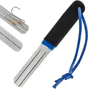 HAFRILY Darts Sharpener V-Groove Dart Sharpener Portable Hook Sharpener With Handle Rapid Sharpening Tool Ruduce Bounce Outs for Fishing Grinding