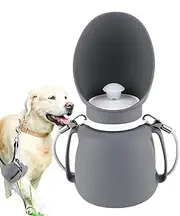 yupeuooe Dog Water Feeder Dispenser - 800ml Portable Puppy Foldable Water Container | Pet Drinking Feeder with Lanyard for Small Medium Large Puppy