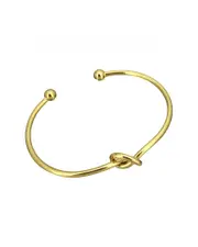Liv Oliver 18K Plated Knotted Bangle Bracelet