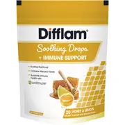 Difflam Soothing Drops + Immune Support Honey & Lemon 20 pack