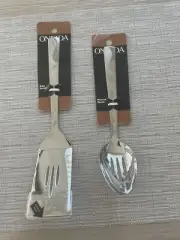 Oneida Serving Pieces - Cake Server & Slotted Spoon.