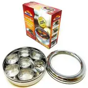 Rani Spice Box Stainless Steel Transparent for Spices 9.2in (Masala Dabba)