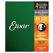 Elixir #14087 Bass String Nano Nickel Plated Steel 45-105 Light Medium