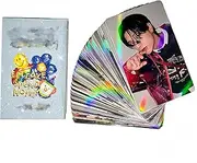 FOURBOM at eez Laser Cards 50pcs at eez Photocard at·eez Postcards at·eez Flash Card at eez Lomo Cards Kpop Photocards at eez Album Cards at·eez Merch, blue