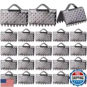 500pcs Ribbon Pinch Crimp Clamp Ends Metal Cord Ends Fasteners Clasp Connecto