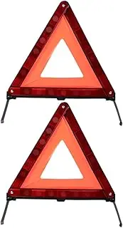 KICHOUSE Warning Triangle Pack Red Roadside Hazard Warning Sign Compact Safety Triangle
