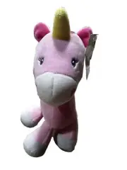 Okie Dokie Pink Unicorn Giraffe Plush STUFFED Animal RATTLE Baby Toy LOVEY NWT