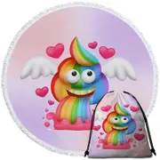 Rainbow Poo Beach Towel