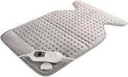 Mobiclinic, Heating Pad, 3 Temperature Levels, Automatic Shut-Off, 40 x 30 cm, Back Heating Pad, Heater, European Brand, Electric Heating Pad for Back and Lumbar Vertebrae, 100 W Power, Grey