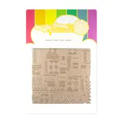 Waffle Flower Doodle Print Foil Plate