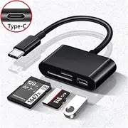 USB C SD Card Reader Adapter Type C Micro SD TF Card Reader Multi-function 3-in-1 OTG Adapter for laptops MacBooks mobile cameras