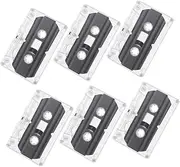 Angoily 6 Pack Audio Cassette Tapes 30-Minute Blank Cassette Tapes for Recording Greeting