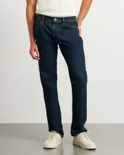 [Jag] Jag Men's Flynn Straight Jeans In Raw Wash Blue Size 42 42 Blue