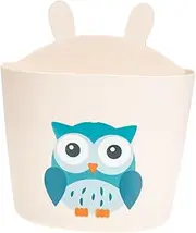 Bedside Storage Organizer Caddy Diaper Holder Hanging Basket for Crib Cute Owl Design and Washable for Nursery and Office