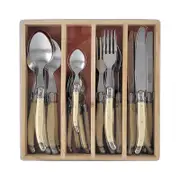 24pc Chateau Laguiole Stainless Steel Cutlery Set - Ivory