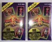 2 Sealed 1996 Mighty Morphin Power Rangers Blaster Wax Box 18 Count Lot 36 Packs