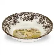 Spode Woodland Yellow Labrador Retriever 8" cereal bowl