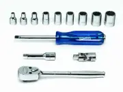 WSM-13FTB 13-Piece 1/4-Inch Drive Socket and Drive Tool Set with Toolbox