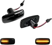 2x Dynamic LED Side Marker Light Turn Signal Lamp Compatible ForJeep Compass, Patriot, Compatible For Dodge Nitro, Journey, Avenger, Compatible For Fiat Freemont, Compatible For Chrysler 300 - Enhance
