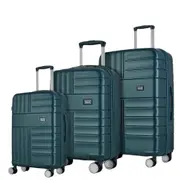 Rock Aspen 3 Piece Hardsided Suitcase Set - Blue