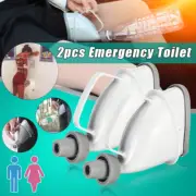 2X Unisex Portable Potty Pee Funnel Adult Emergency Urinal Device Outdoor Toilet