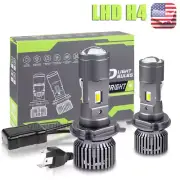 LHD H4 Mini Bi-LED Projector Lens Headlight Kit Bulbs Hi/Low 100W 6000K Retrofit (for: Mini)
