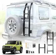 X-CAR Rear Ladder for Suzuki Jimny 3-Door 2018-2025 Protective Frame Tailgate Step Climbing Rack Exterior Accessories Aluminum Alloy Black
