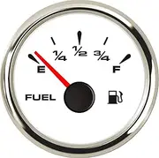 Universal Fuel Gauge Digital Fuel Level Gauge Marine Fuel Meter Full Waterproof 240-33ohm 0-190ohm Signal 7 Color Backlight 52mm 12V/24V