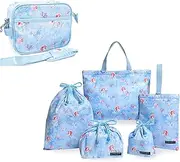 COLORFUL CANDY STYLE NU500300 Disney Kindergarten Entrance School Entrance 6-Piece Set, Lesson Bag, Shoe Case, Drawstring Bag, Gymnastics Clothing Bag, Lunch Bag, Cup Bag, Small Items, Kindergarten