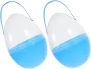 Cabilock 2 PC Eggs Clear Eggs Plastic Egg Container Egg Shaped Fillable Ball Empty Basket Portable Egg Eggs Egg Case Sky-Blue Pp